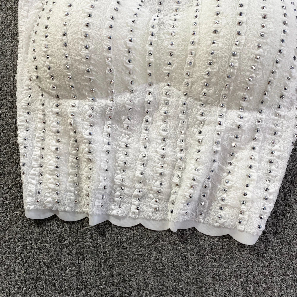 Chic Glitter Sequins Lace Camis Sexy Backless Korean Fashion Tank Top Slim Bustier Summer Women Party Club Crop Top Streetwear