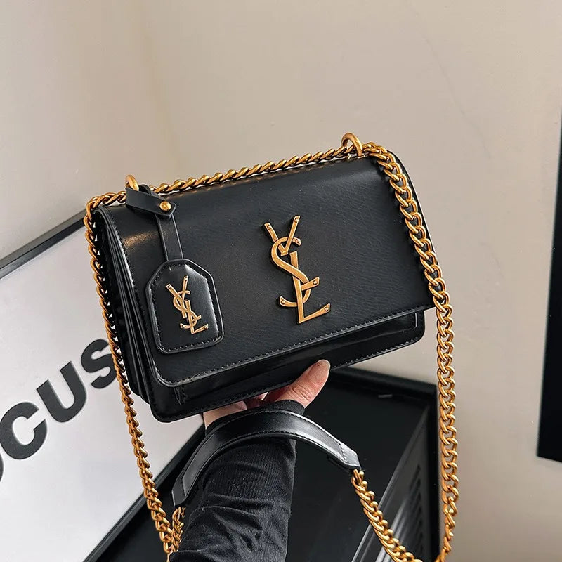 High quality women's bag crossbody bag large capacity texture single shoulder small square bag chain commuting phone bag