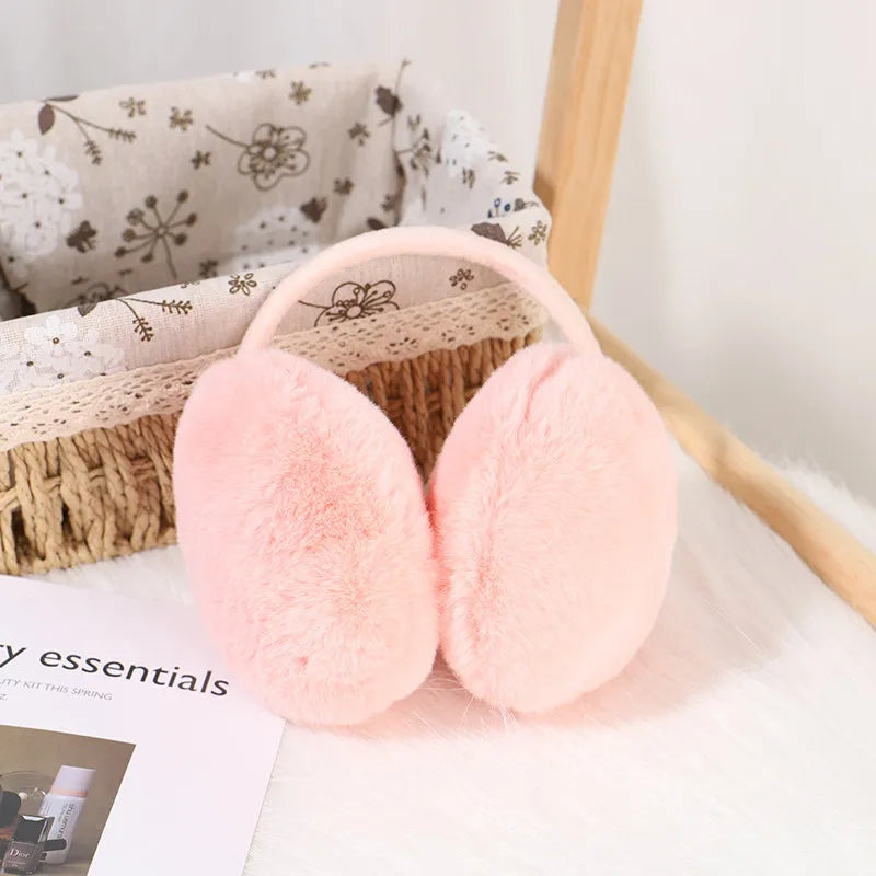 Plush Ear Muffs Warmer Foldable Ear Cover for Women Men Winter Warm Earflaps Outdoor Cold Protection Ear-Muffs Ear Cover Fashion B-Snow Teeth