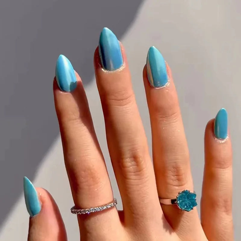 Unhas postiças simples vermelho vinho com cola, comprimento médio, amêndoa, unhas postiças, vestíveis, cabeça redonda, oval, cobertura total