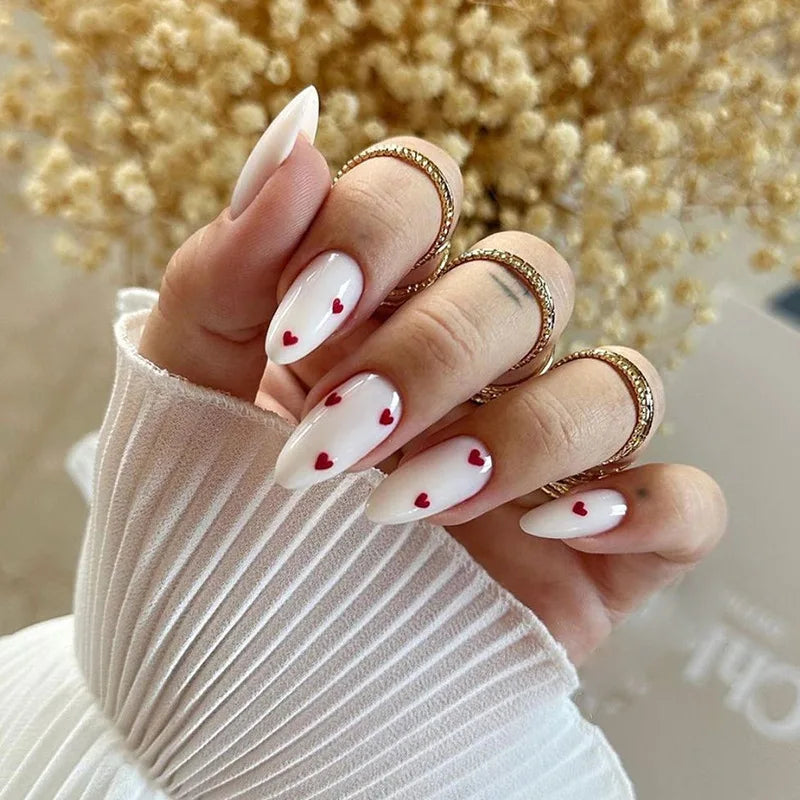 Unhas postiças simples vermelho vinho com cola, comprimento médio, amêndoa, unhas postiças, vestíveis, cabeça redonda, oval, cobertura total