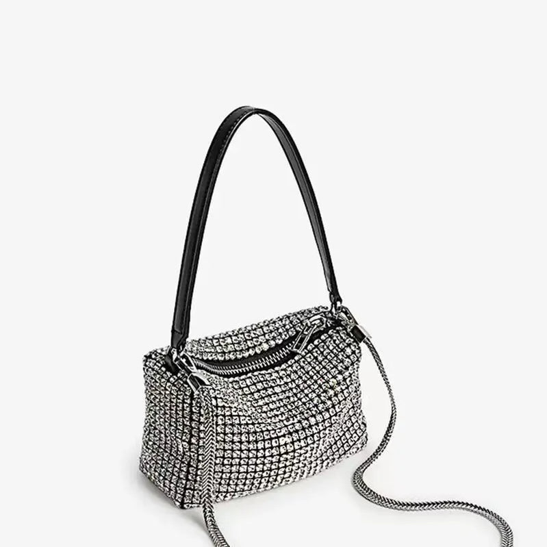 Hobo-bag Female Clutch Women Diamond Design Brand Luxury designer Shoulder Bags womens Handbag Leather PU Shiny Messenger Bag Type 2 No w