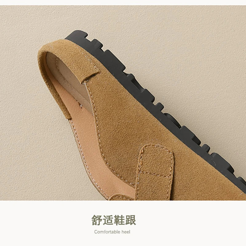 spring women's outdoor shoes Mules Slippers Ladies' casual flat shoes Work shoes Boat shoes Large sizes 41-43