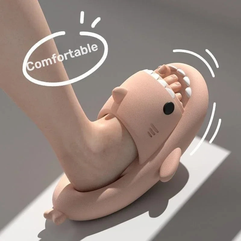 Summer Shark Slippers Women Slides Men Bathroom Flip Flops Home Anti-Skid Flat Shoes Outdoor Children's Funny Sandals