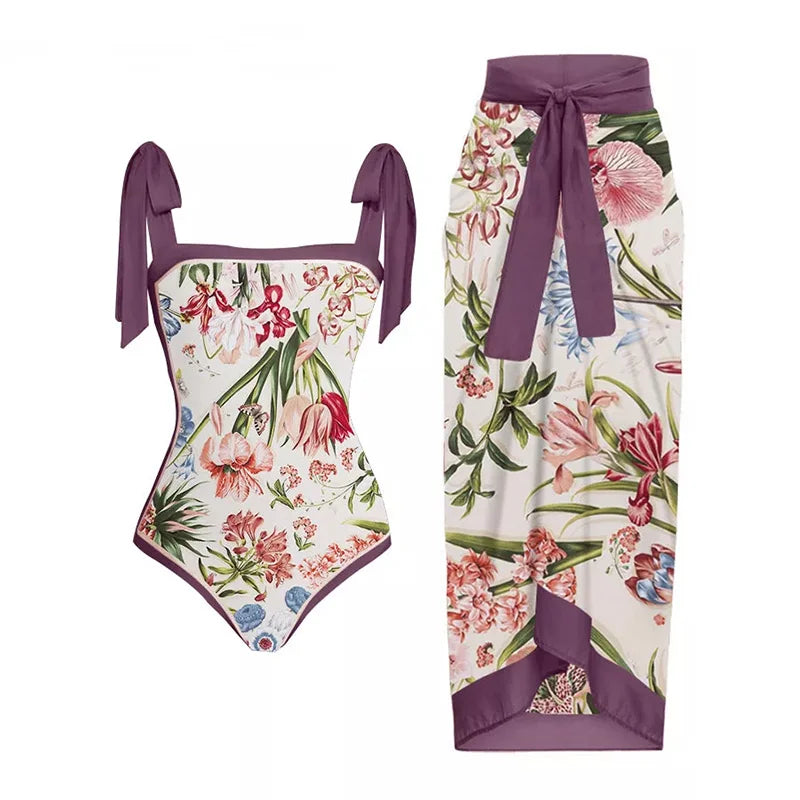 2023 Sexy Fashion One Piece Swimsuit Solid 3D Flower Summer Women Swimwear Beachwear Summer Luxury Monokini Bathing Suit a set 17
