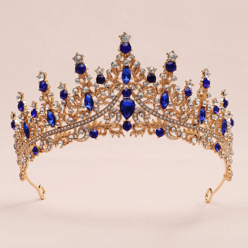 Bridal Headwear - A Golden Lady Fashion Wedding Princess Imitation Pearl Classic Tiaras Girl Luxurious Birthday Crown TS-0002-B