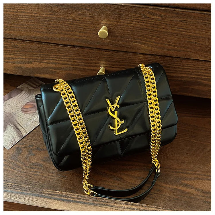 Chic Quilted Crossbody Bag, Large Capacity Underarm Bag with Chain, Multi-Functional Shoulder Purse, Stylish & Versatile