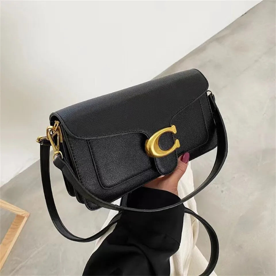 Underarm Handbag Light Luxury Designer Handbag Fashion Simple Solid Color Retro Shoulder Bag Designer Tote Bag for Women Purse black
