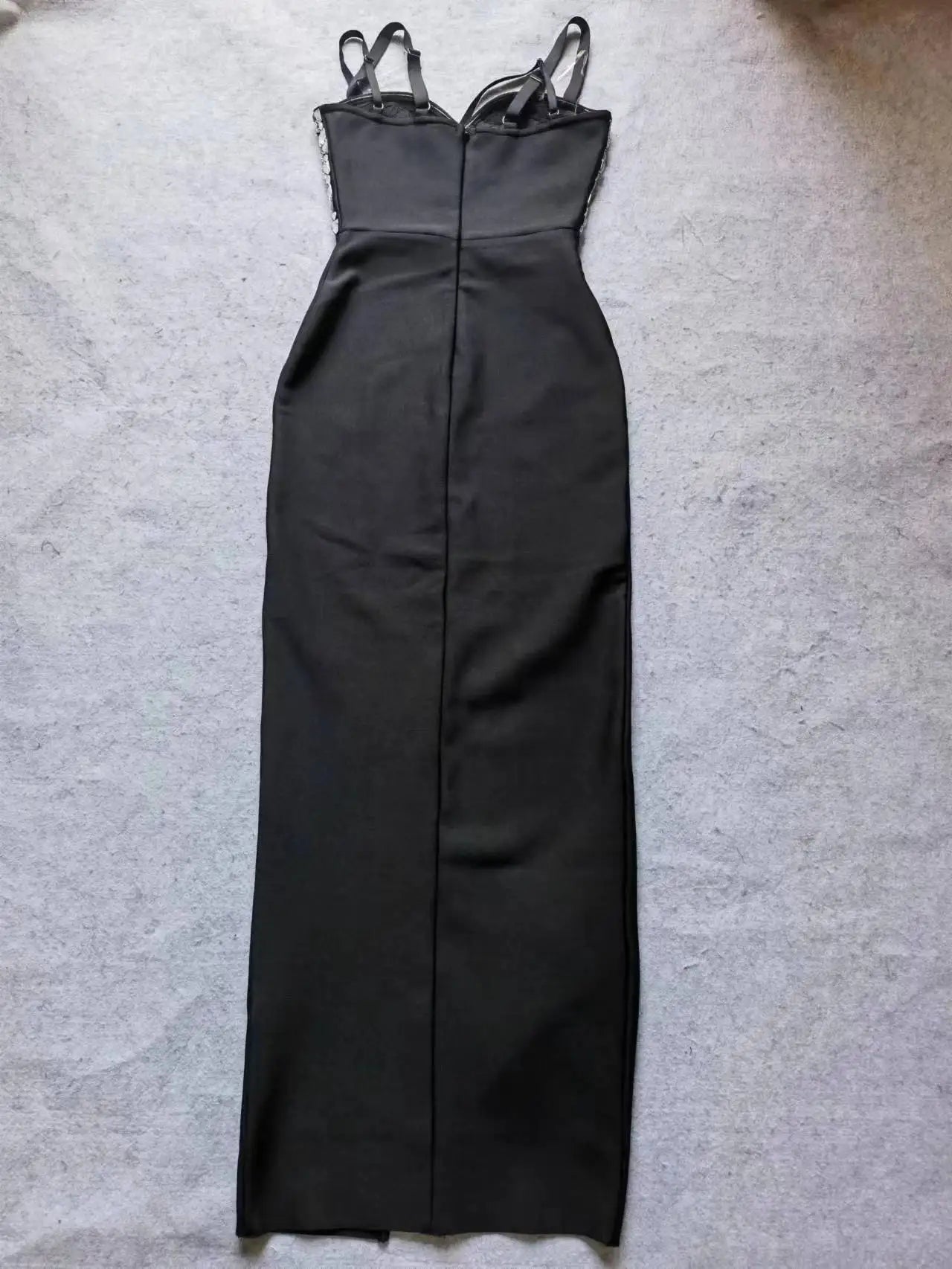 Celebrity Red Carpet Evening Party Dress Women Sleeveless Sexy Strap V-Neck Shinning Crystal Bodycon Long Bandage Dress