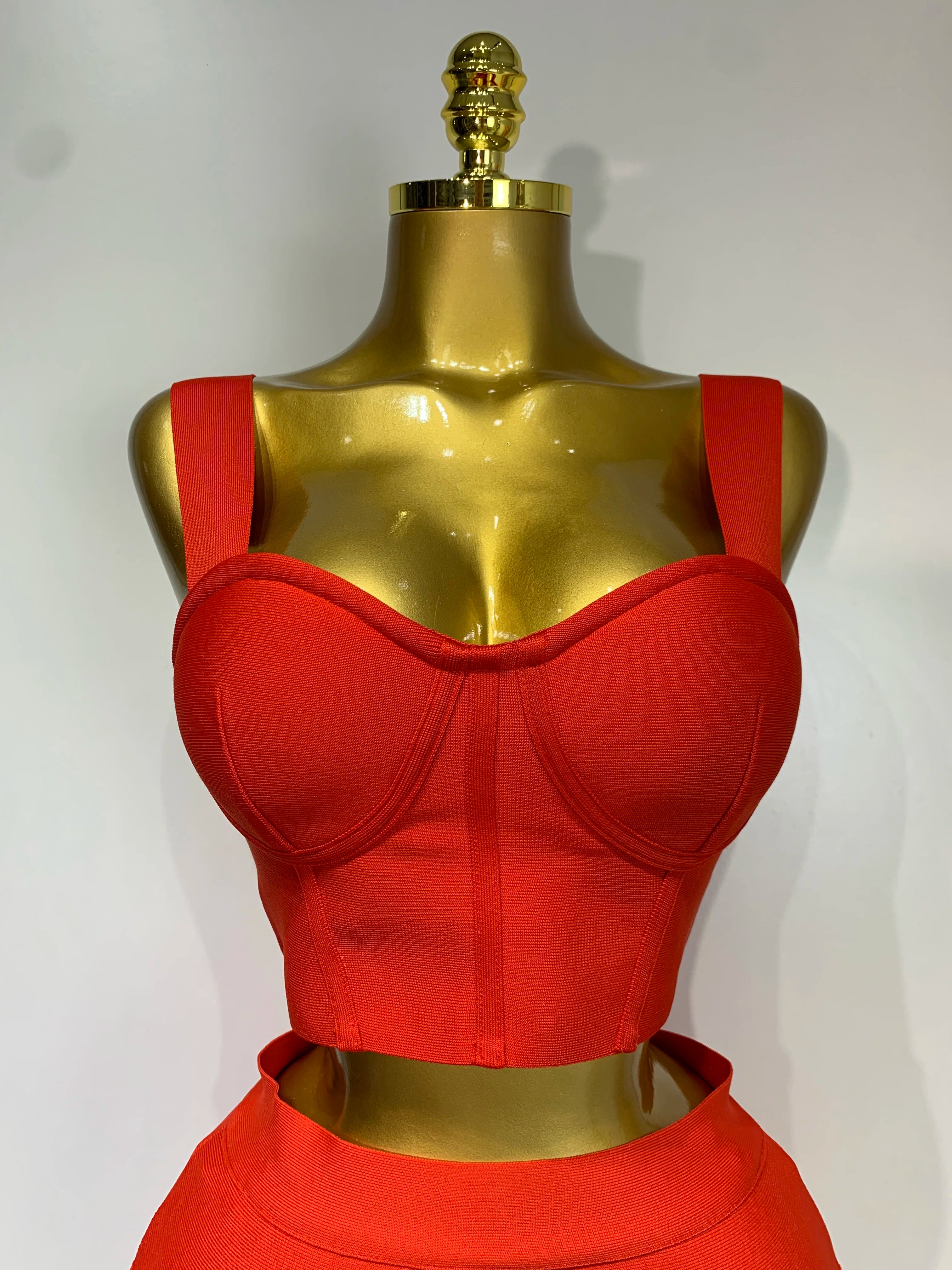 Women Sexy Backless Top Short Skirt Bodycon Bandage Two Pieces Sets 2025 Evening Party Luxury Birthday Outfit Nightclub Suits