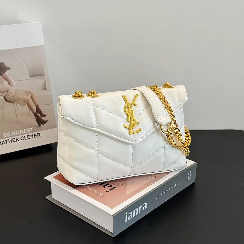 Chic Leather Handbag For Women Crossbody Bag Shoulder Bag Messenger Style Elegant Luxury Brand Famous Designer Ladies