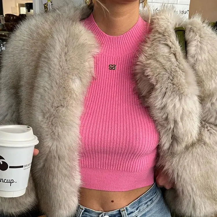 Fur Coat Women Warm Furry Long Sleeve Loose V-neek Female Outwear Autumn Winter New Fashion Street All Match Lady Overcoat