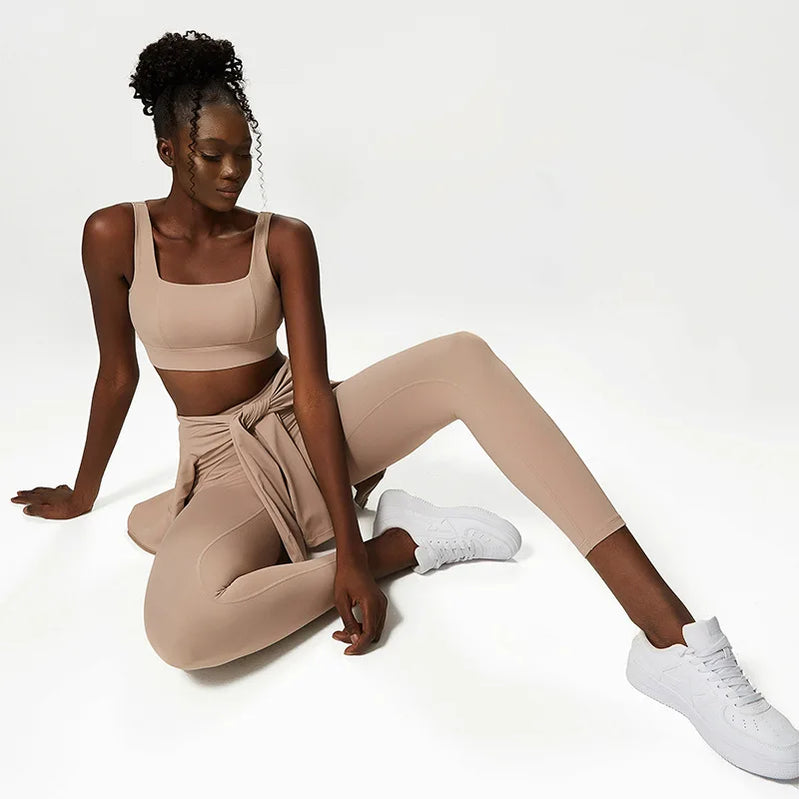 Plus Size Tracksuits Women's Yoga Set Sports Gym Jackets + Bra + Leggings Clothes for Women Sport Outfit Fitness Suit