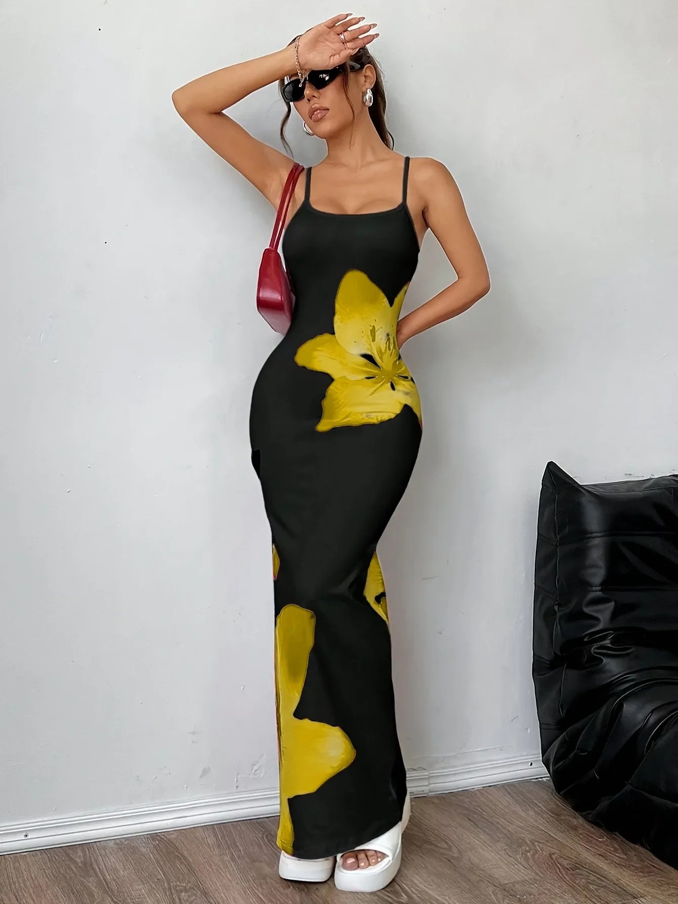 CM.YAYA Summer Women Sleeveless Strap O-neck Sexy 2024 Summer Long Evening Dress Knit Ribbon Night Club Party Maxi Dresses as picture 13