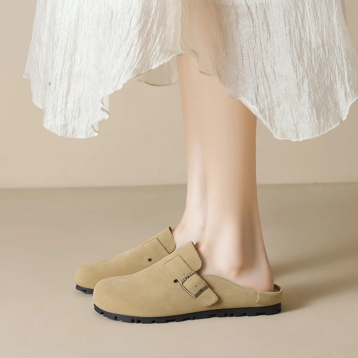 spring women's outdoor shoes Mules Slippers Ladies' casual flat shoes Work shoes Boat shoes Large sizes 41-43
