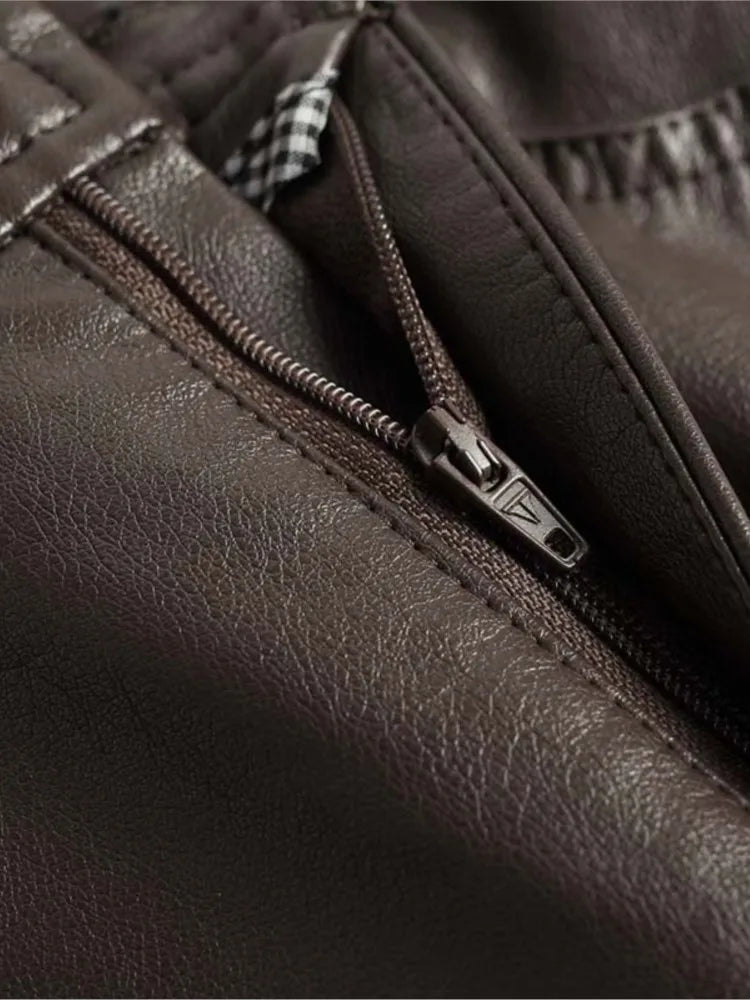 ZUZK High Quality Women PU Leather Wed Leg Pants Autumn Winter Fashion Warm Long Leather Pants Elegant LeatherTrousers