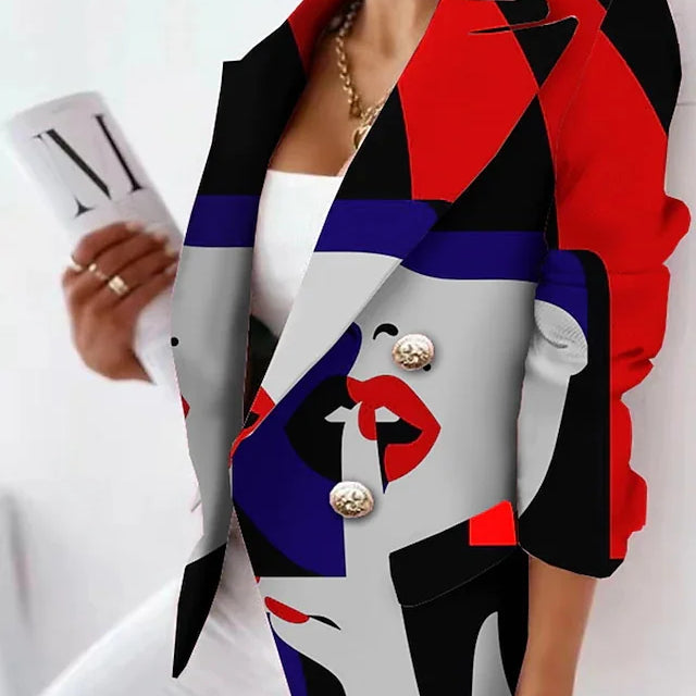 Women's Clothing Line Face Suit Western-Style Clothes Lapel Button Lid Pocket Fashion 03