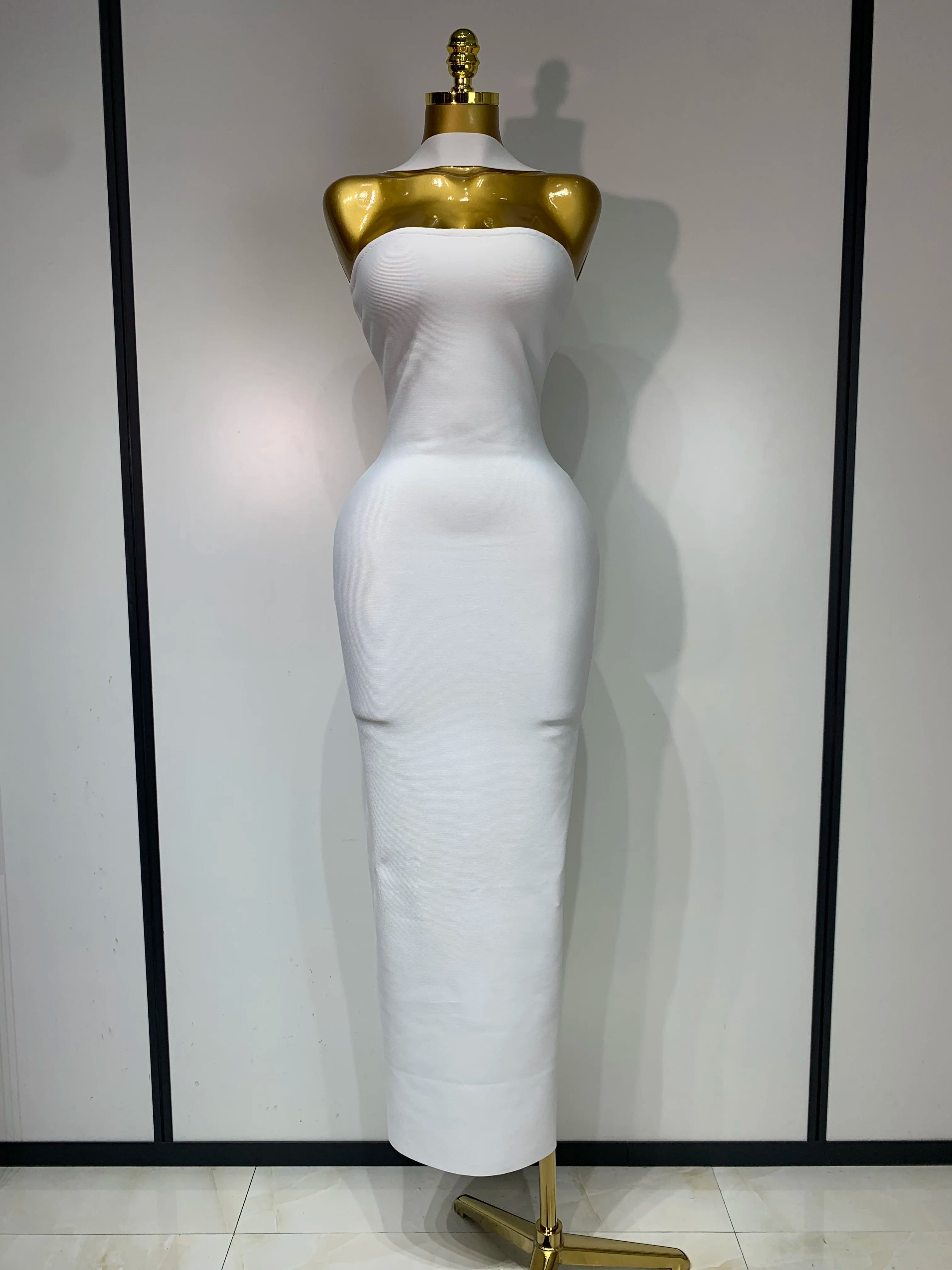 Women Sexy Backless Bodycon Bandage Dress Sleeveless Maxi Long Elegant Dresses 2025 Luxury Birthday Dress Club Party Outfit