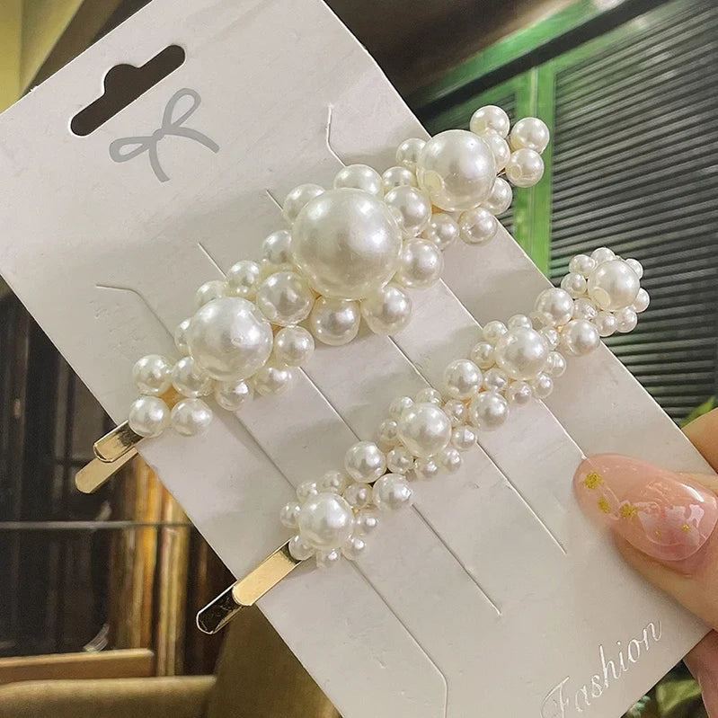 Simulated Pearl Hair Clips For Women Korean Women Hairpins Girl Geometric Hair Barrettes Fashion Hairgrip Hair Accessories Set 3