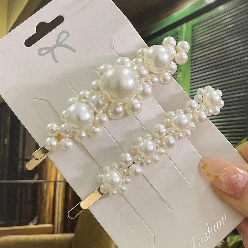Simulated Pearl Hair Clips For Women Korean Women Hairpins Girl Geometric Hair Barrettes Fashion Hairgrip Hair Accessories Set 3