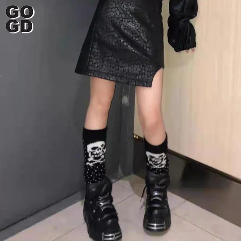 GOGD Designer Women's Ankle Boots Platform New Pumps Gothic Punk Style Thick Sole Motorcycle Boots Y2k Cosplay College Student