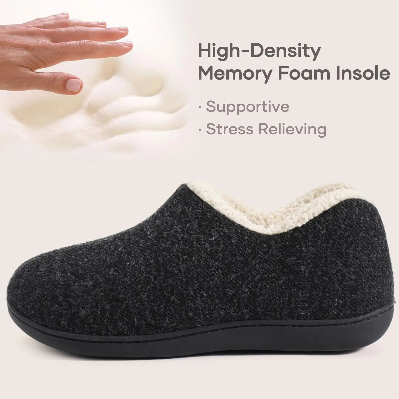 Winter Indoor Loafers Home Slippers Women Classic Cozy Faux Plush Slippers And Outdoor Warm Closed Non-Slip Rubber Shoes