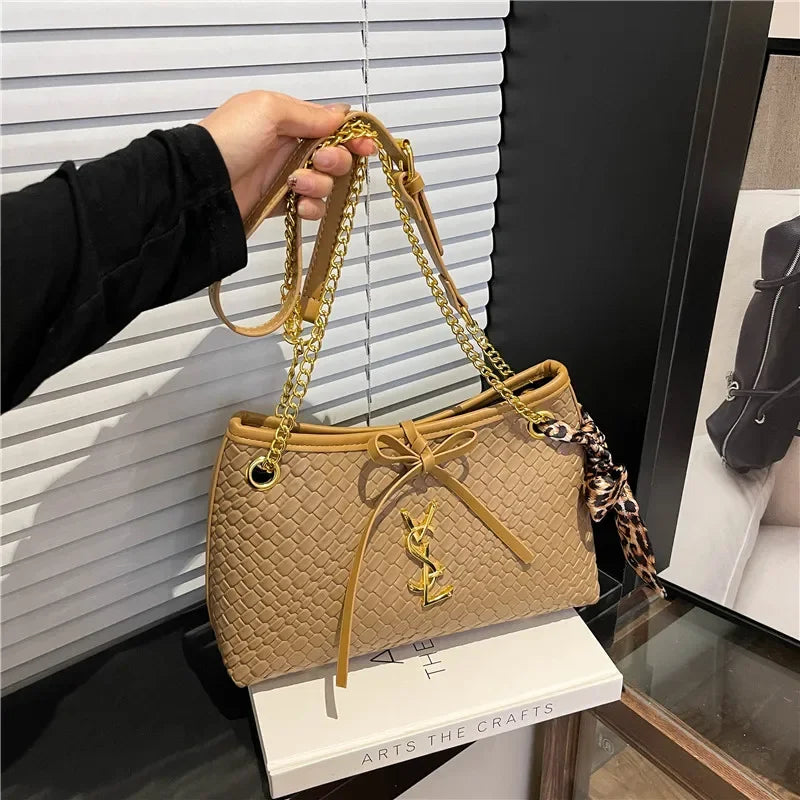 Popular Leather Crossbody Bag for Women Luxury Brand Famous Designer Classic Elegant Tote Bag with Strap