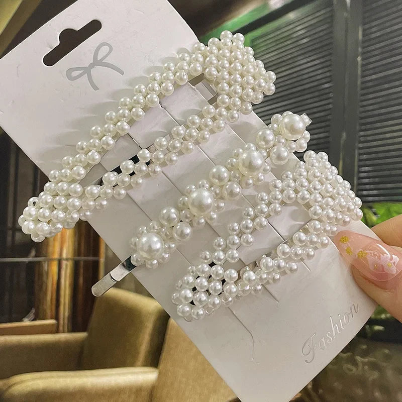 Simulated Pearl Hair Clips For Women Korean Women Hairpins Girl Geometric Hair Barrettes Fashion Hairgrip Hair Accessories Set 20