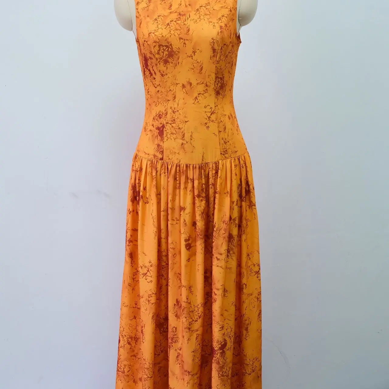 CM.YAYA Women Floral Print Sleeveless Big Swing High Waist Long Maxi Dress 2025 Chic Evening Sexy Party Vintage Dresses Vestidos