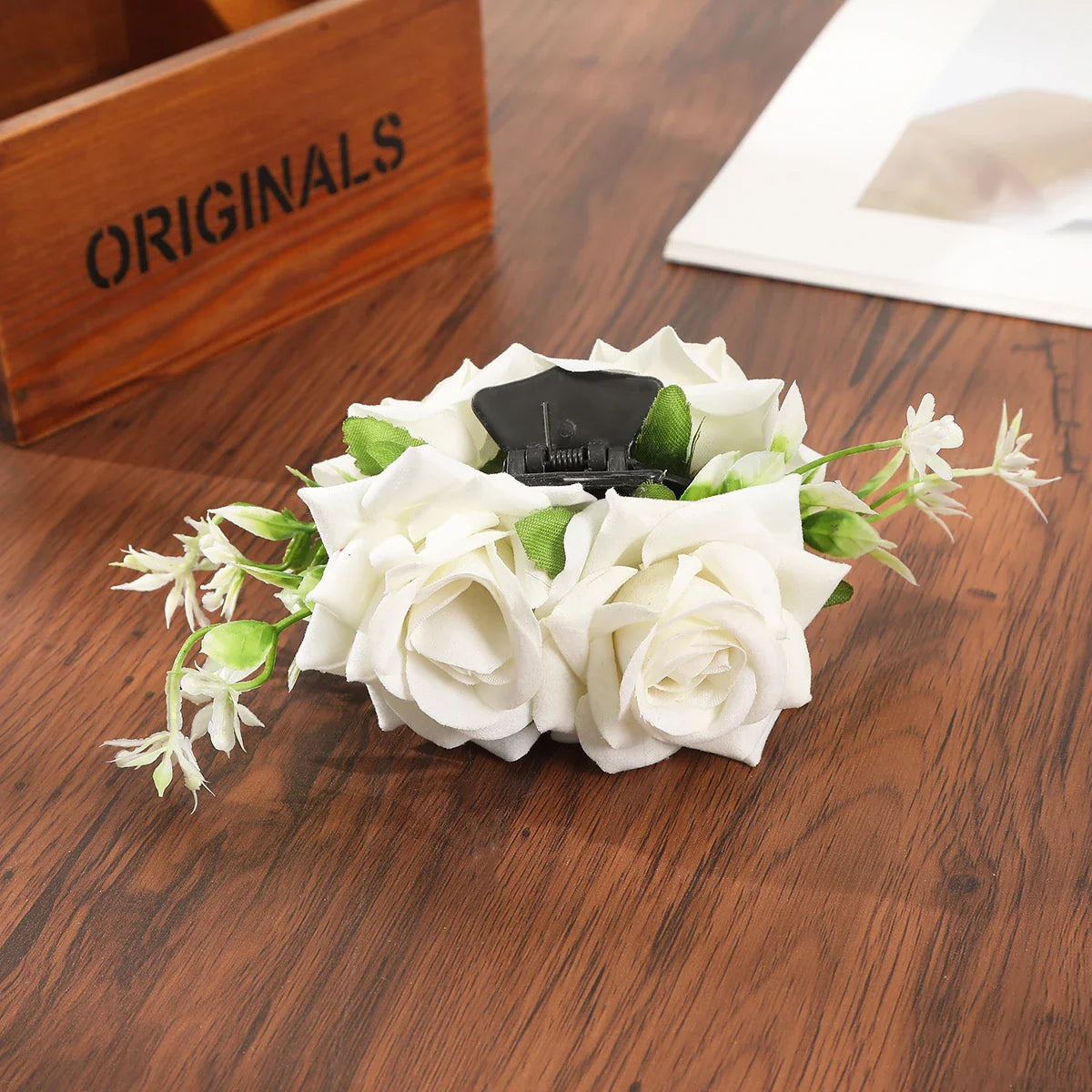 Haimeikang Large Size Flower Hair Clip Claws Hair Crab For Thick Hair Barrettes Hairpins Women Summer Fashion Hair Accessories 4391C-9CM