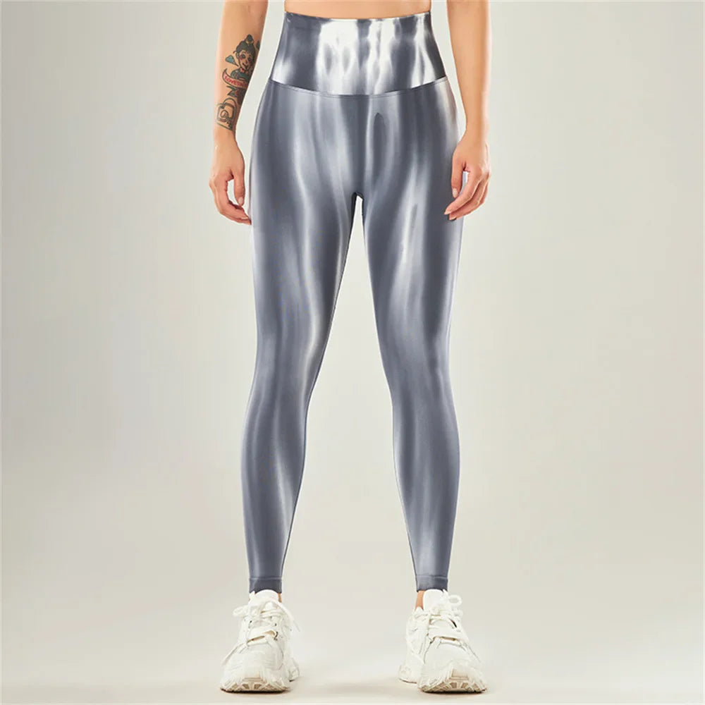 Fashion Aurora Print Seamless Gym Scrunch Shorts Set Push Up Women Sportswear Yoga Wear Training Suit for Fitness Sport Outfit Leggings 6