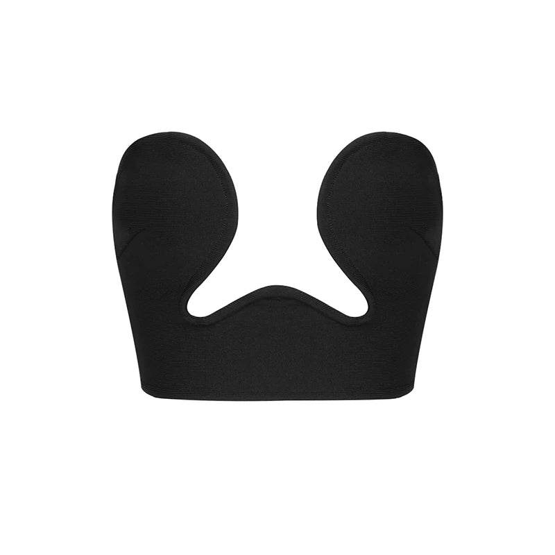 High Quality Sexy Deep V-Neck Strapless Top And Sparkling Diamonds Mini Skirt 2 Pieces Woman Set Birthday Party Vestido