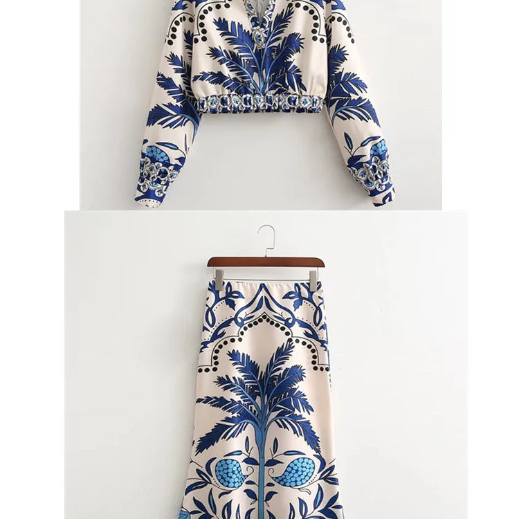 Zevity Women Vintage Position Floral Print A Line Midi Skirt Faldas Mujer Female Retro Summer Side Zipper Slim Vestidos QUN680 XD SU681