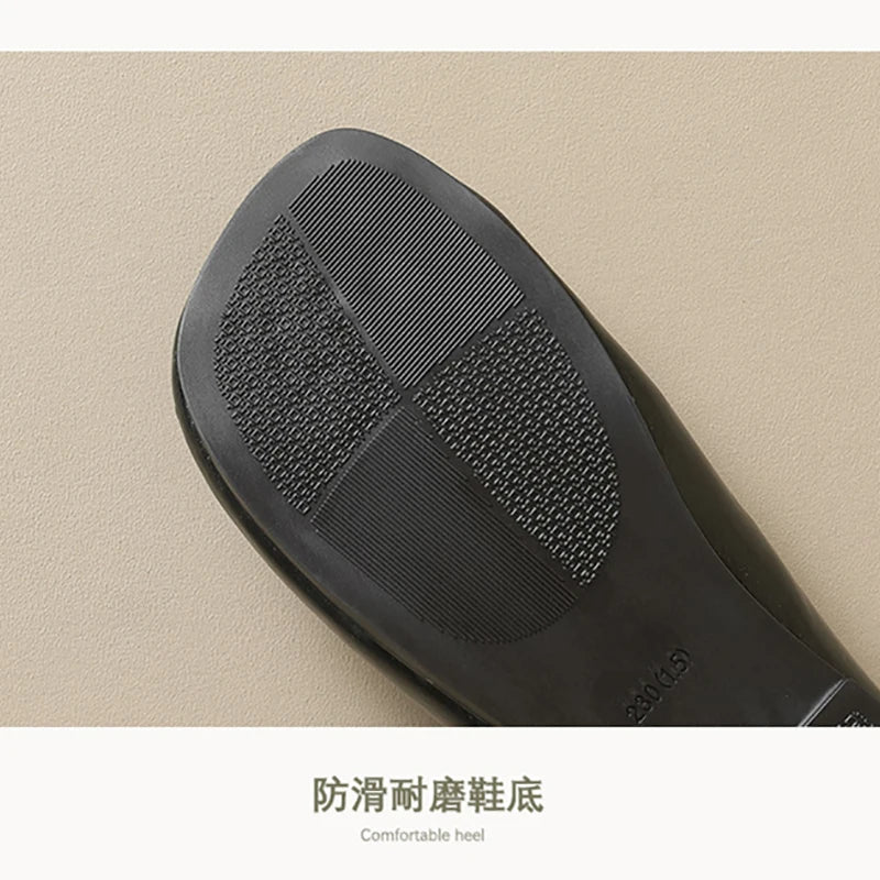 spring women's outdoor shoes Round toe design Mary Jane shoes Ladies casual flat shoes Work boat shoes Large sizes 41-43