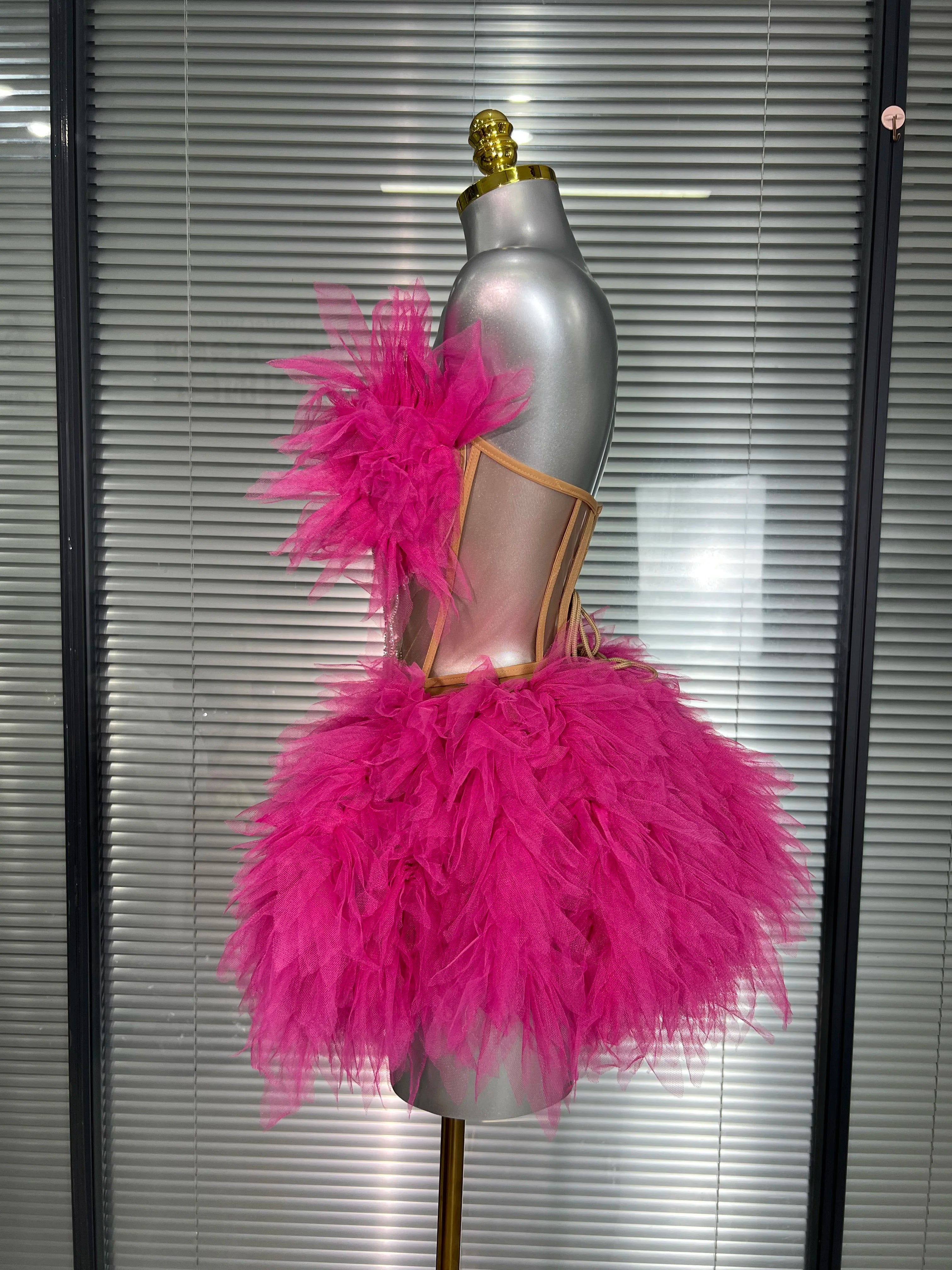 INS New Sexy Two Pieces Set Women Celebrity Silver Night Club Skirt Suits Stage Performance Costume