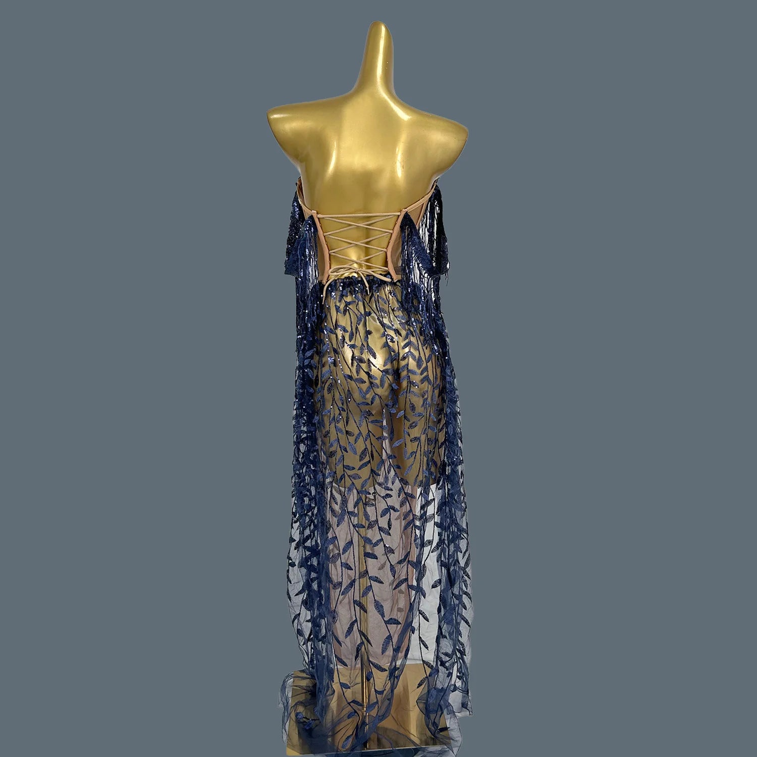 Women's Sparkly Dress Party Celebrity Sequins Maxi Dress for Young Lady Strapless Gowns Prom Singer Stage Club Show Wear Liushu