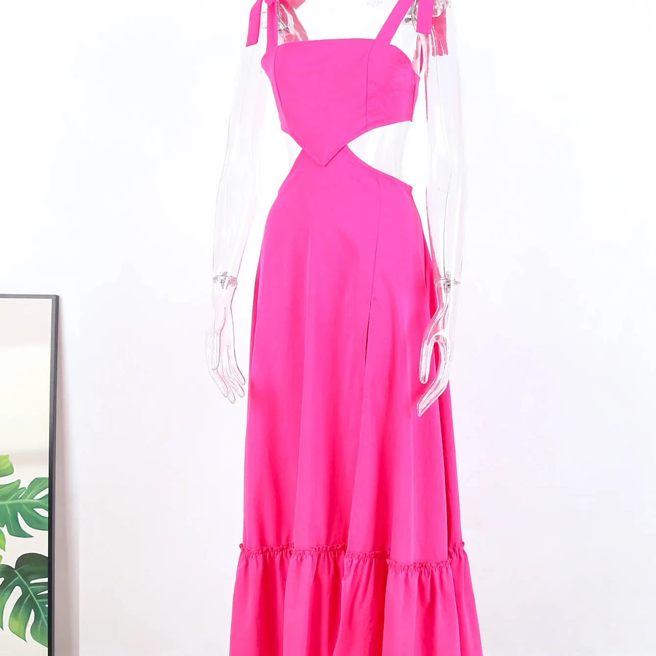 Womens Dresses Summer Sexy Tank Top Woman Clothing Beach Dress Robe Casual Elegant And Pretty Women's Dresses Rose Red