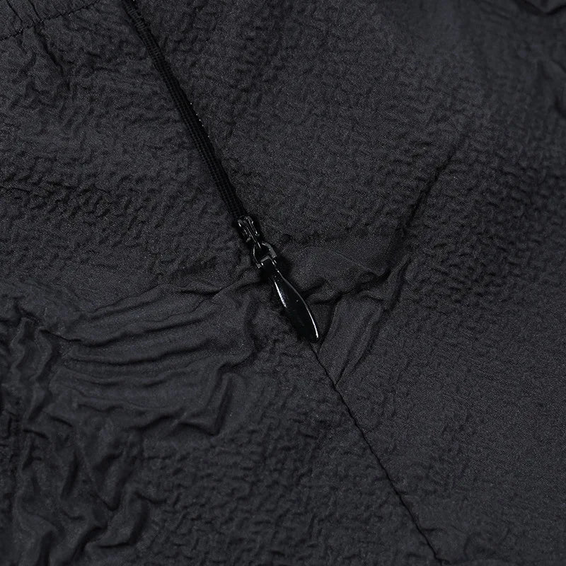 Goth Dark Tie Up Mall Gothic Elegant Women Dresses Grunge Aesthetic Jacquard A-Line Dress Emo Lace Trim Black Party Alt Clothes