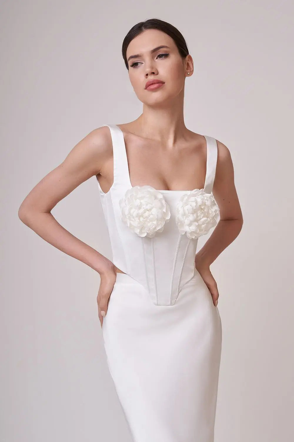 Black White Women Sexy Sleeveless Florals 2 Pieces Bodycon Midi Bandage Dress Elegant Evening Party Celebrate Homecoming Dress