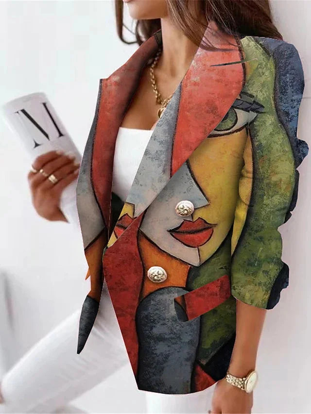 Women's Clothing Line Face Suit Western-Style Clothes Lapel Button Lid Pocket Fashion 01