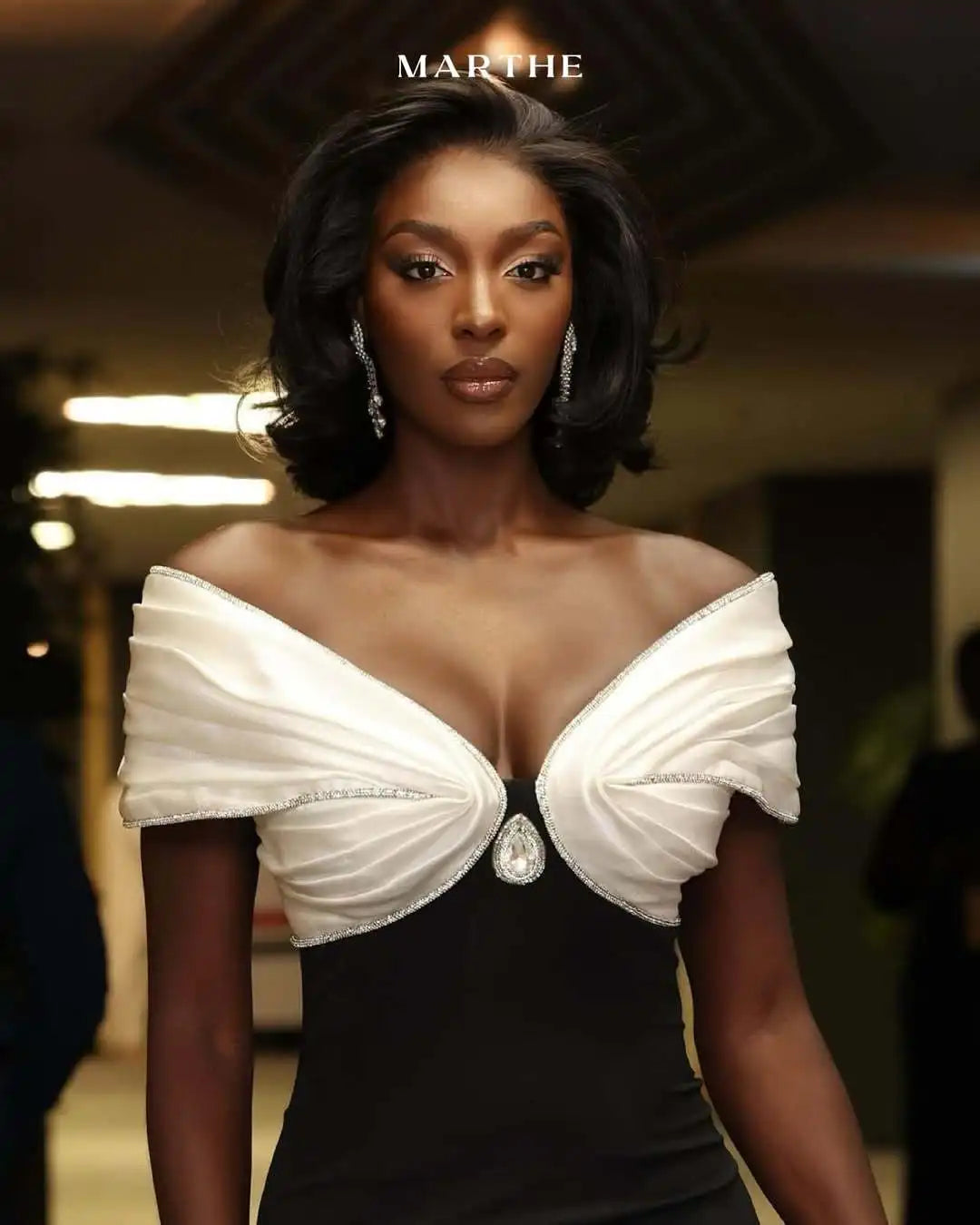 New Arrival Women Sexy Strapless Puff Sleeve Off the Shoulder Bodycon Long Bandage Dress Cocktail Fashion Celebrate Evening Wear