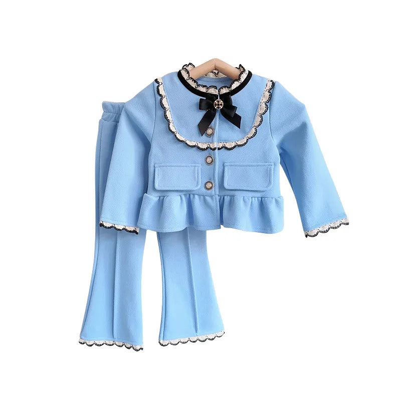 Girls Clothes Sets Toddler Pant Set for Girls for 2-7Y Long Sleeve Spring Autumn 2Pcs Clothing Tracksuit Baby Outfits