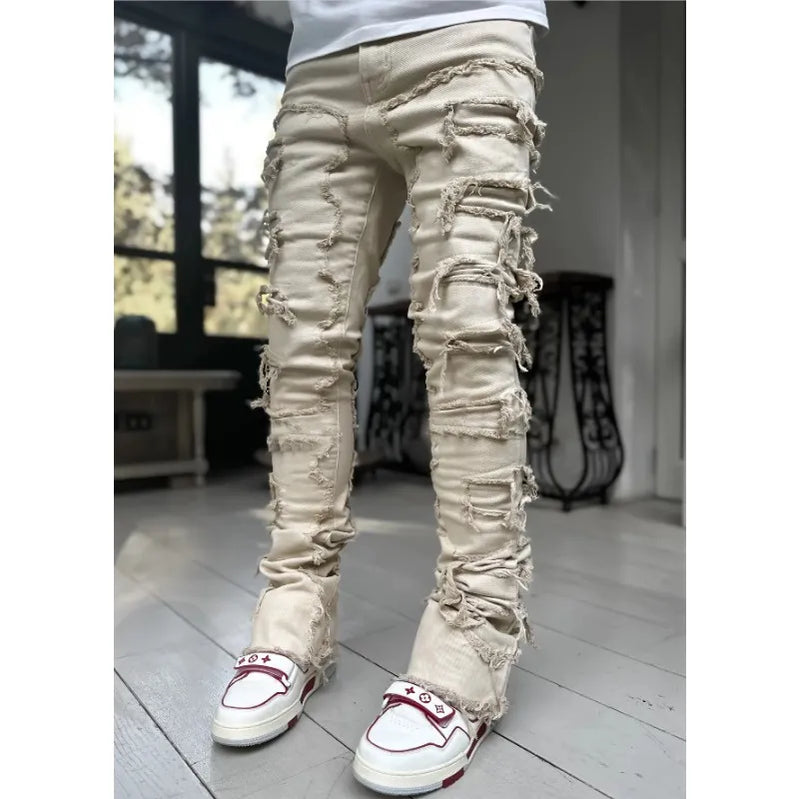 Fall Men Pink Jeans Pants Hip Hop Y2K Jeans US EURO Men's Trousers Clothing ropa hombre
