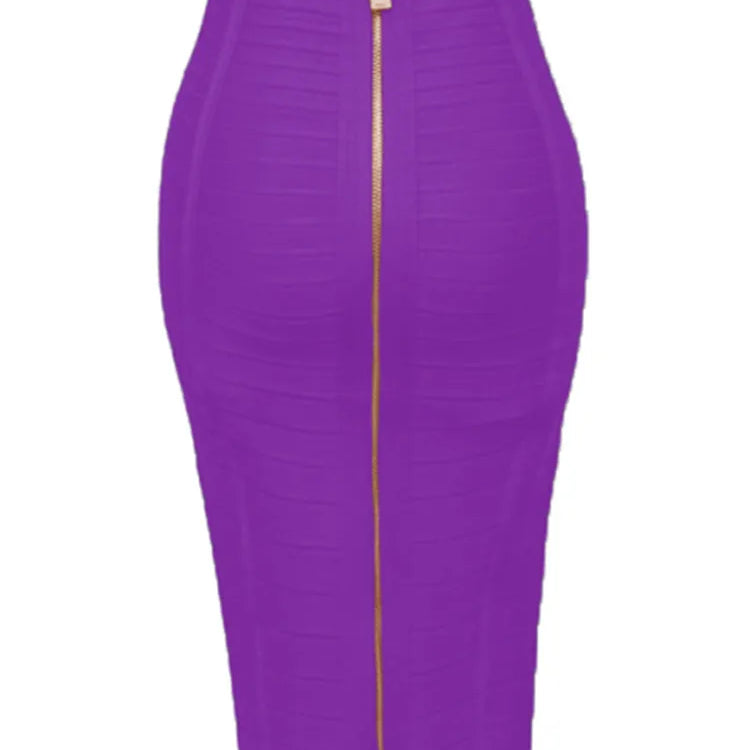 13 Colors Plus Size XL XXL 58cm Women Sexy Zipper Black Blue Orange Red Rayon Bandage Skirt Designer A Line Skirt Faldas