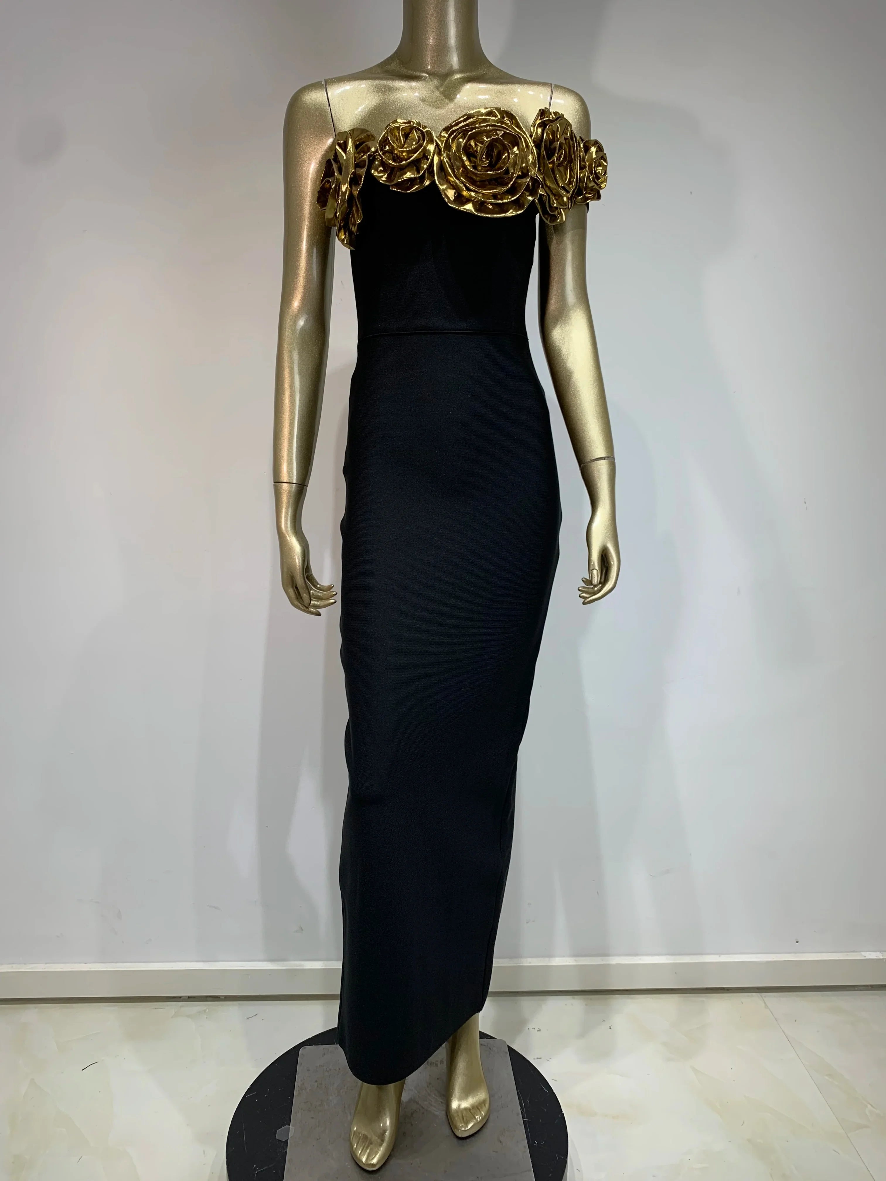 Vestido longo longo colado ao corpo, sexy, de um ombro só, com patchwork de flores, elegante, para festa à noite, celebridades