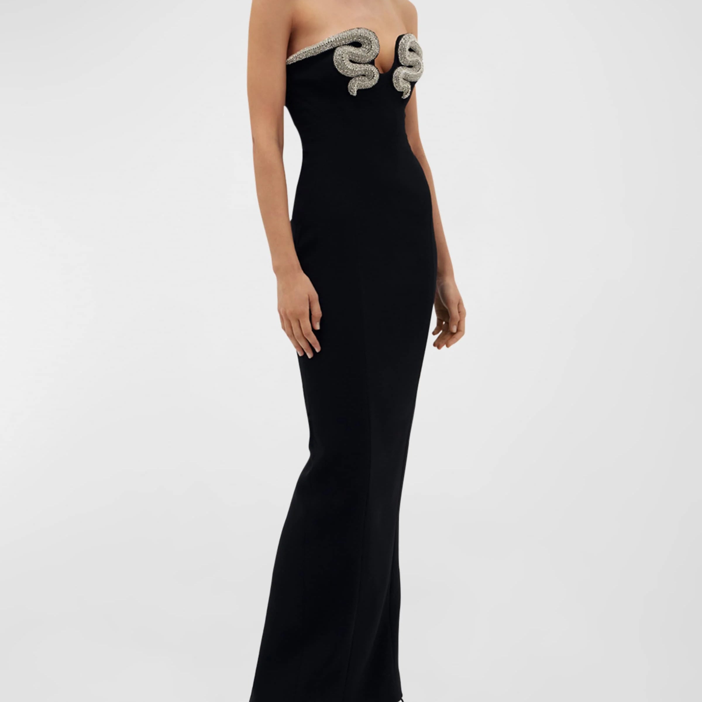 Vestido de celebridade para tapete vermelho feminino, sexy, ombro de fora, strass, bodycon, bandagem, vestido longo, elegante, vestido de festa à noite