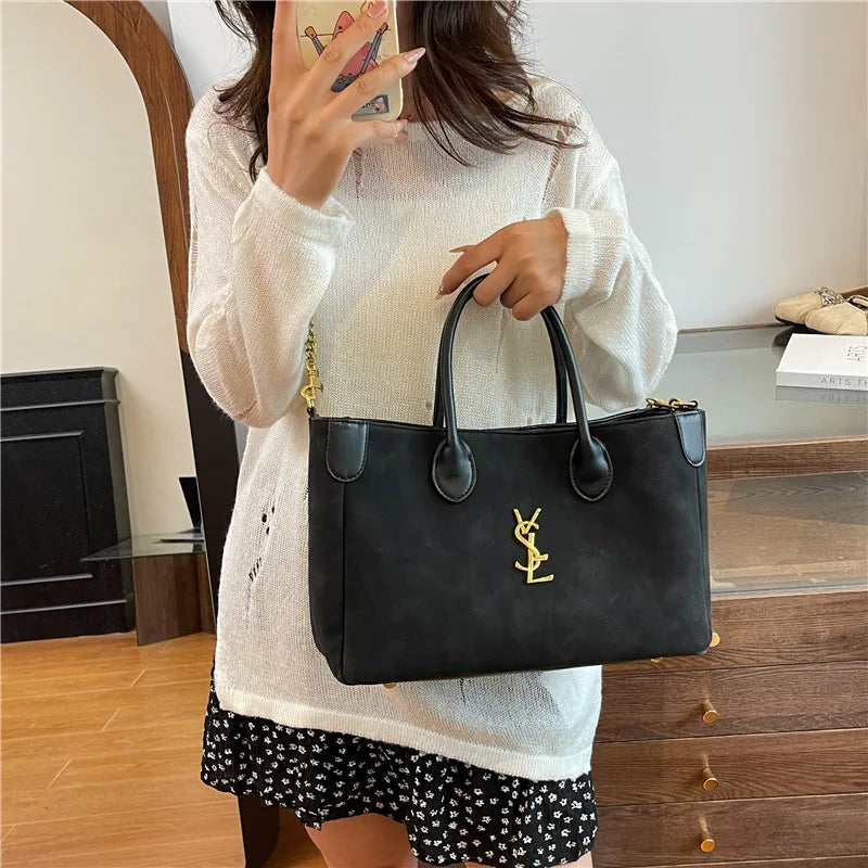 Vintage Style Women Luxury Crossbody Bag Luxury Leather Shoulder Tote High End Handbag Classic