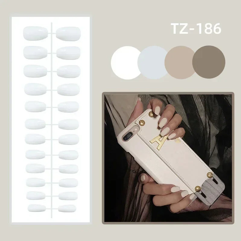 Lot de 24 faux ongles à coller faits main, motif amande, motif chauve-souris, araignée, style Halloween, style Y2K, tendance !