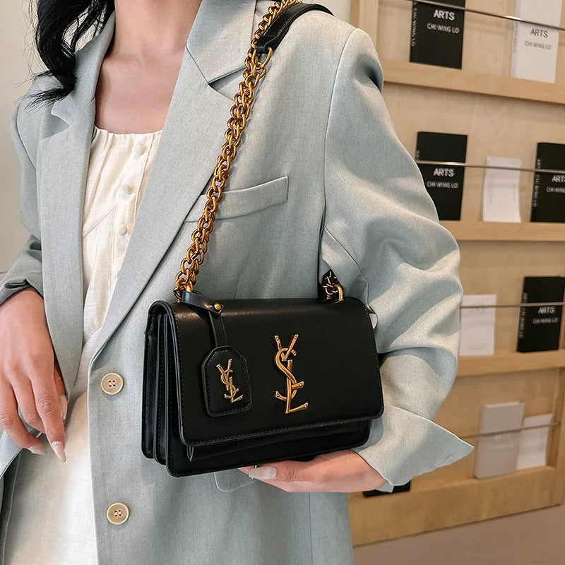 High quality women's bag crossbody bag large capacity texture single shoulder small square bag chain commuting phone bag