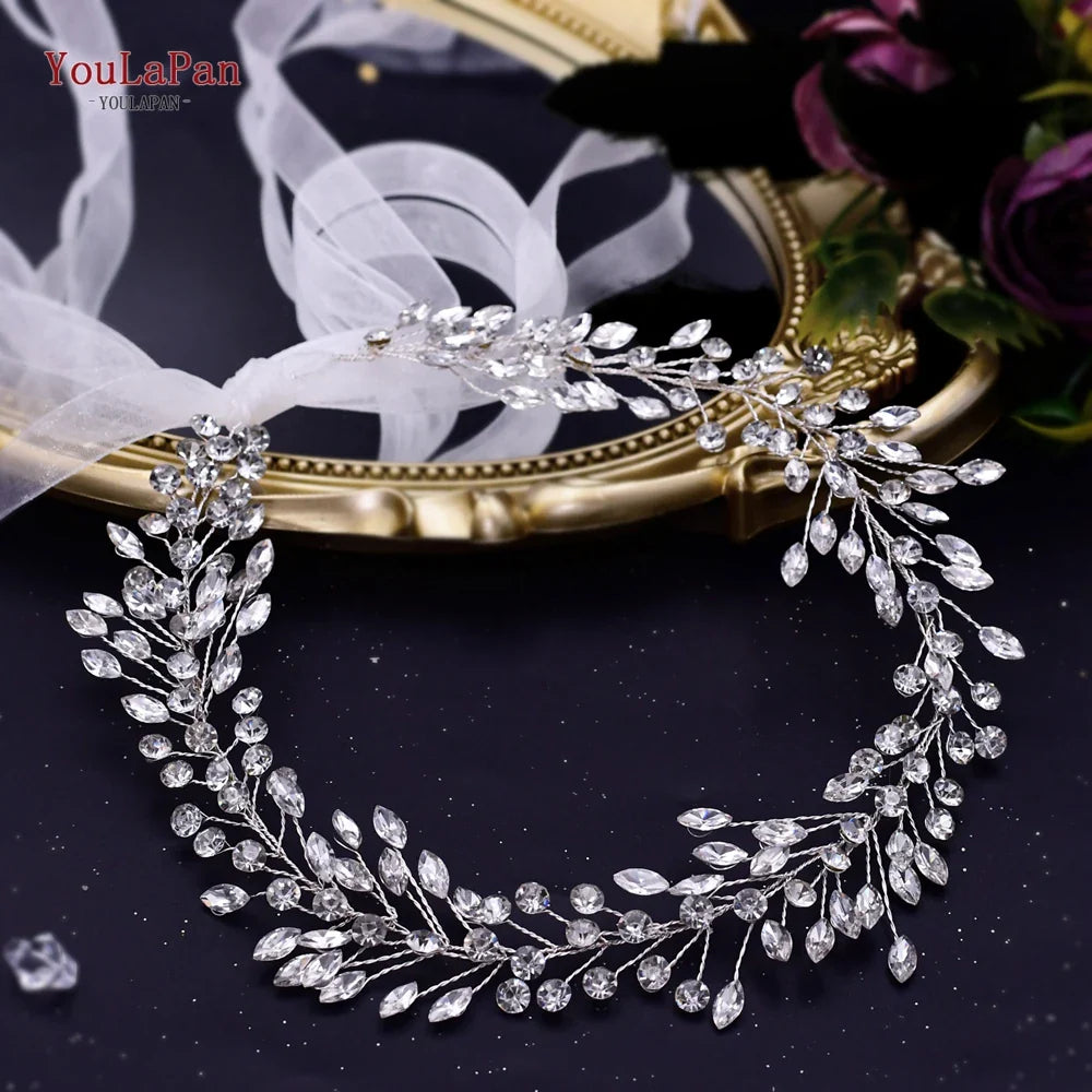 YouLaPan Bridal Rhinestone Belts Accessories Party Wedding Dress Belt Bride Sash Bridesmaid Handmade Gift SH237 SH410White organza